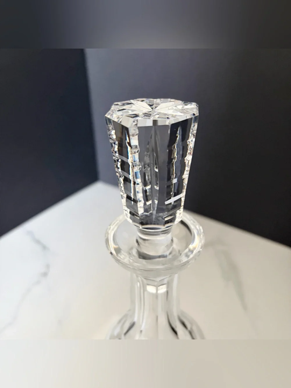 Tall Lismore Decanter with Stopper by Waterford Crystal